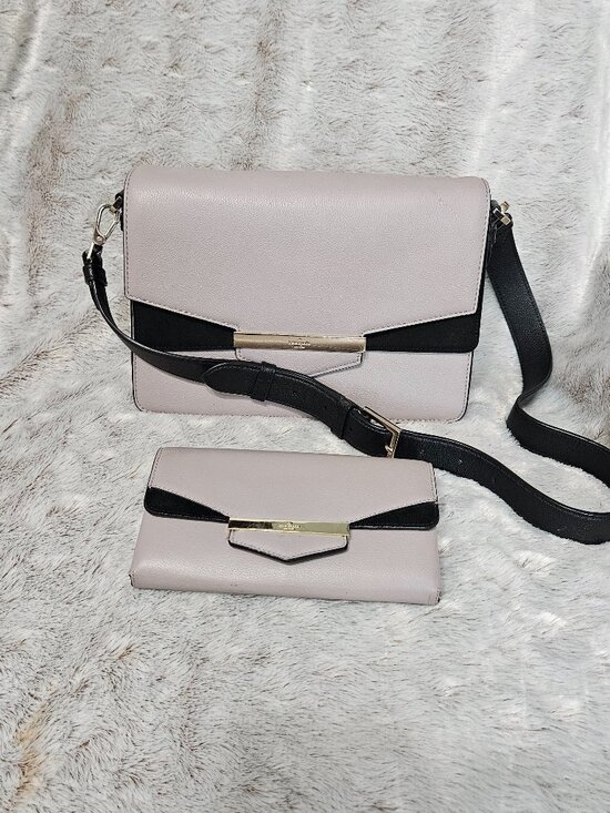 KATE SPADE Handbags - Kate Spade Carmel Court Gray/Black Bag AND Matching Wallet {#817-2}